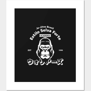Brazilian Ju-Jitsu Gorilla Logo Posters and Art